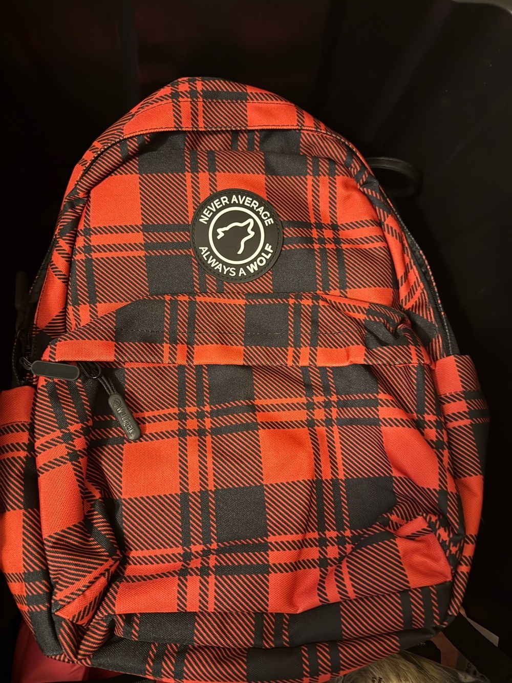 WOLFpak Red & Black Plaid  Backpack